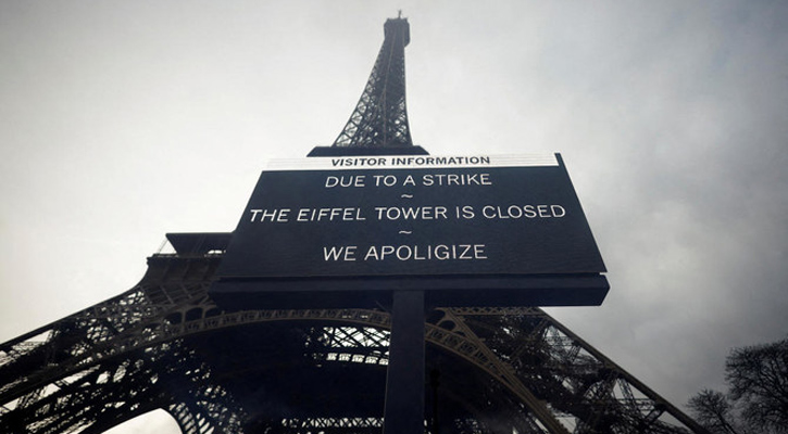 Eiffel Tower to reopen Sunday as strike ends