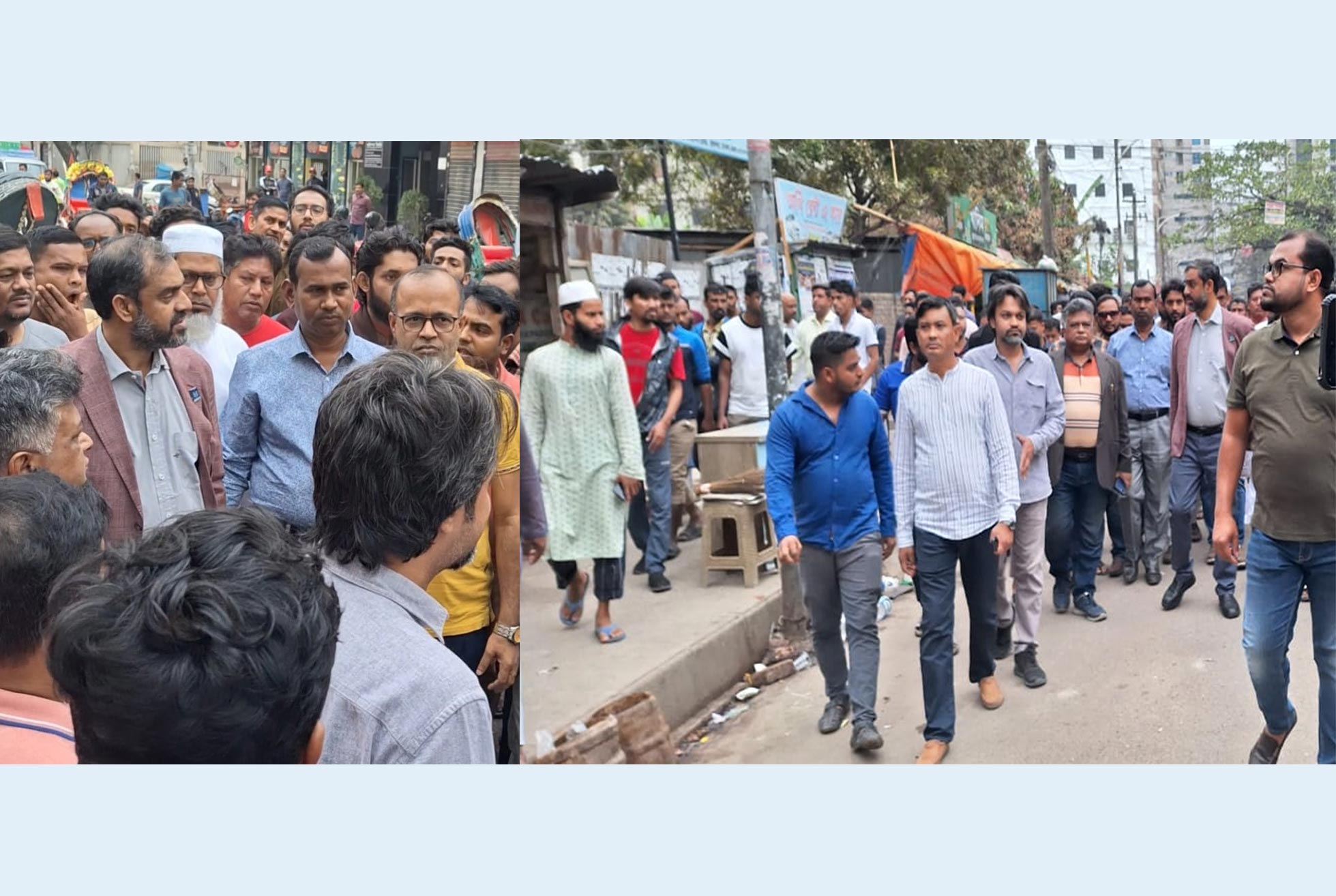 Eviction of illegal constructions and footpaths at various places in Uttara